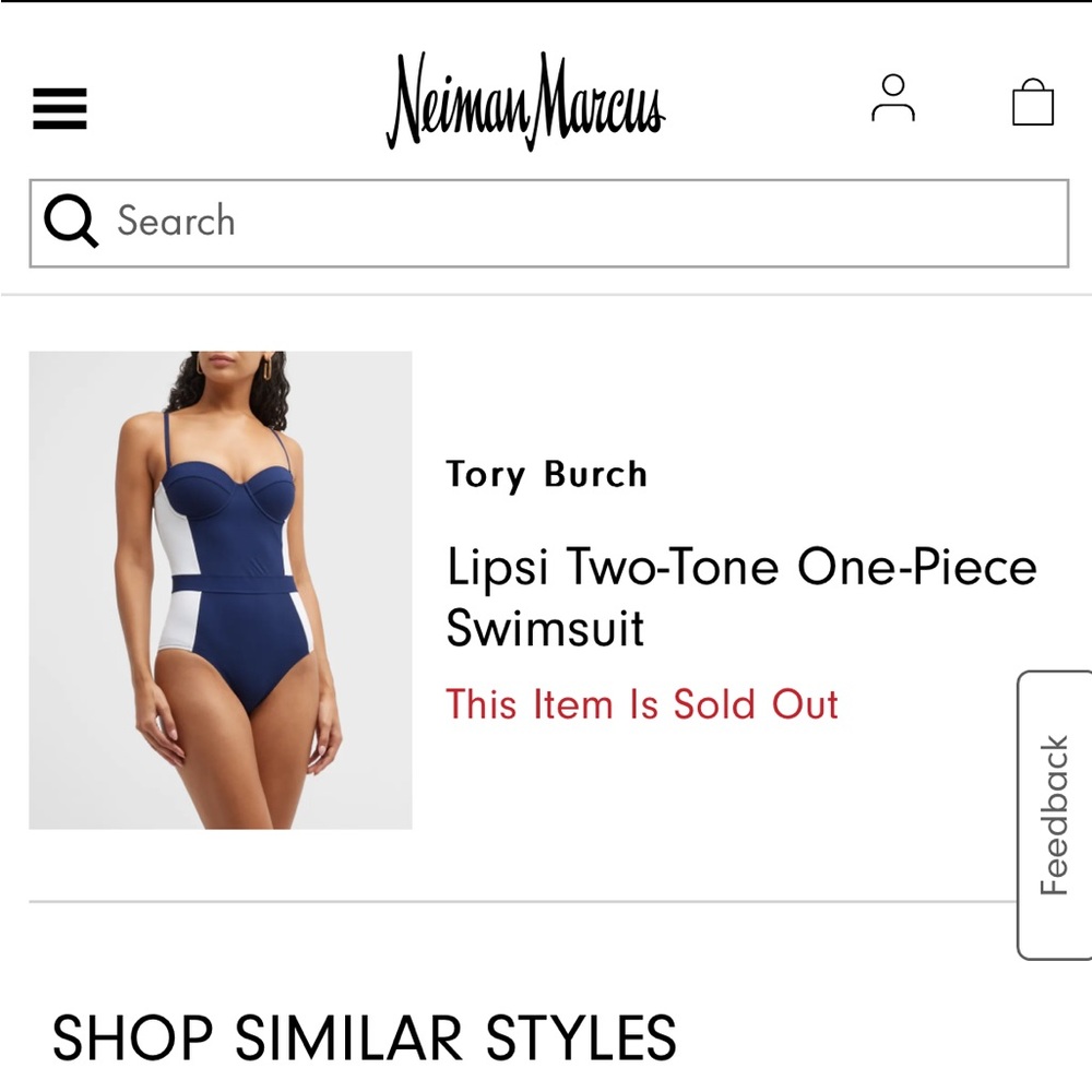 Tory Burch
Lipsi Two-Tone One-Piece
Swimsuit - Picture 7 of 11